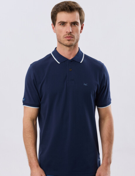 REMERA POLO LISA PIQUÉ Azul