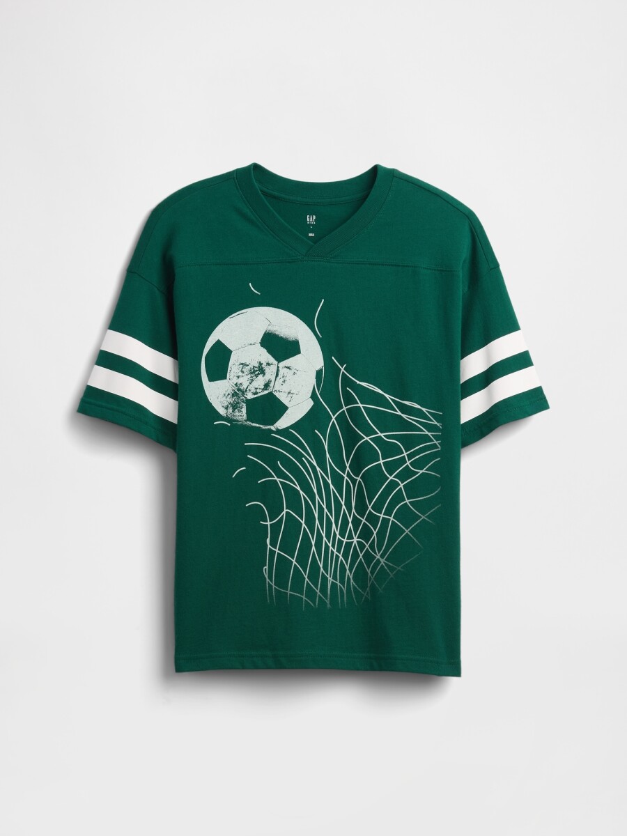 Remera Relaxed Niño - Rain Forest 19-5232 Tc 