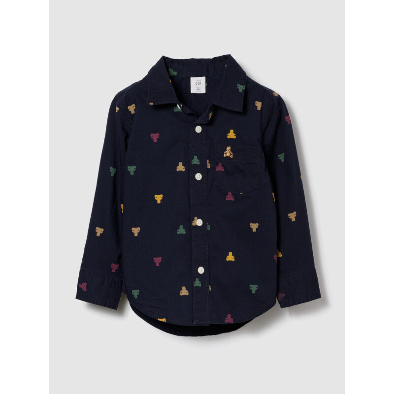 V-LS POPLIN NAVY UNIFORM