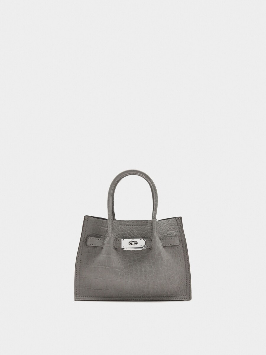 Bolso Tote Estampado Animal gris