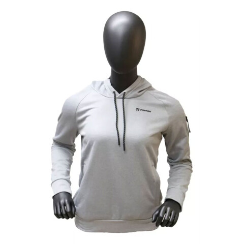 HOODIE POLY FLEECE GIRLS TRNG rosa par m GRIS CLARO/NEGRO/NARANJA
