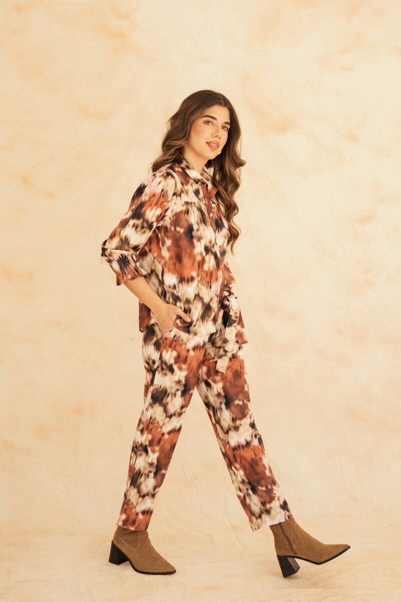 PANTALON ARIANNA BROWNISH-GREEN BATIK PANTALON ARIANNA BROWNISH-GREEN BATIK
