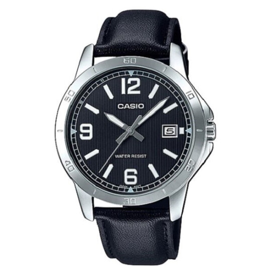 Reloj Casio Clásico Mujer Cuero Negro 0