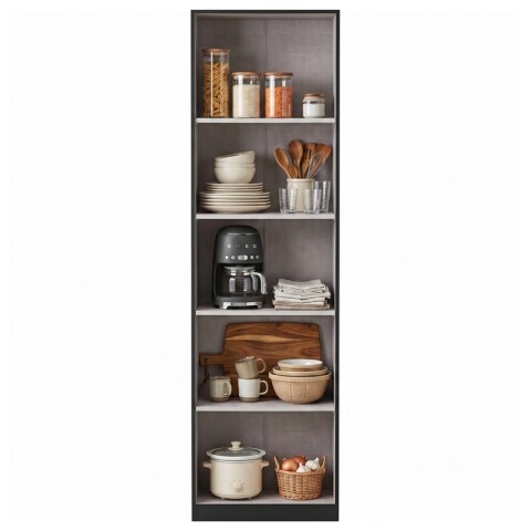 Mueble Multiusos Organizador de 5 Estantes con 2 Puertas - 170x 45,5 x 28,5 cm - Negro Mueble Multiusos Organizador de 5 Estantes con 2 Puertas - 170x 45,5 x 28,5 cm - Negro
