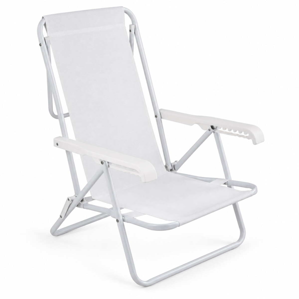Reposera Silla Reclinable 8 Posiciones Acero Mor Sannet - Blanco 