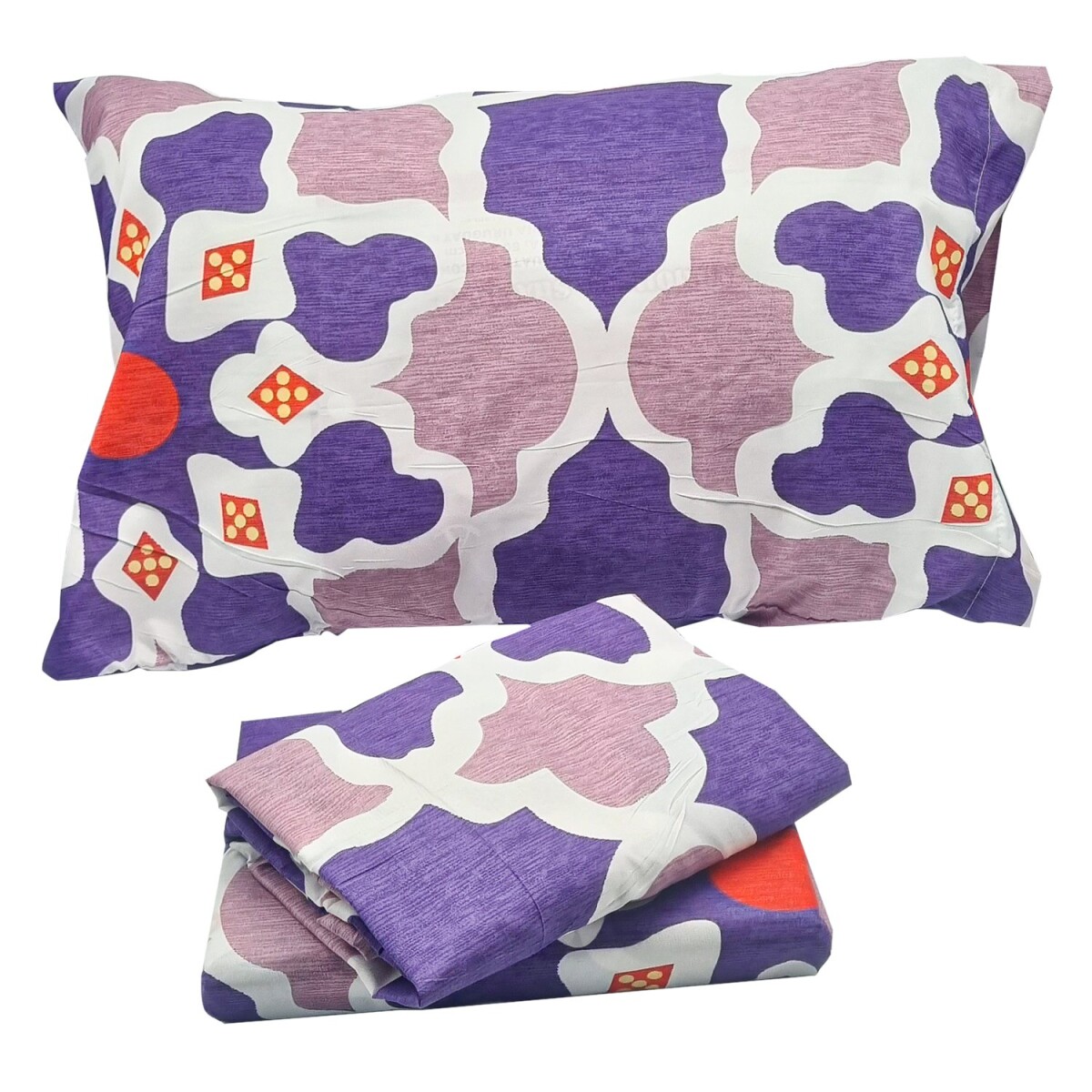 Juego Cama Sabanas Alondra 1 Plaza + Almohada + Funda - Variante Diseño Mosaico 