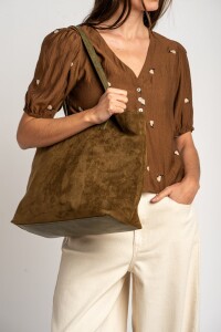 Blusa Bordada Marron