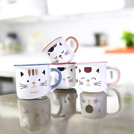 Taza de ceramica vintage gato Celeste