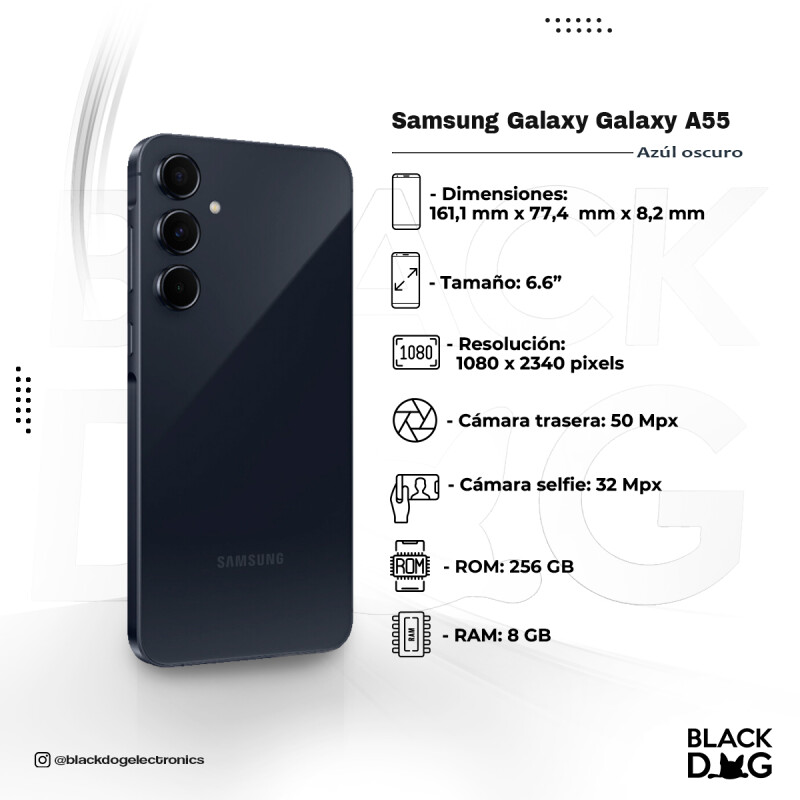 Samsung Galaxy Galaxy A55 5g Dual Sim 256 Gb 8 Gb Ram Azúl Oscuro