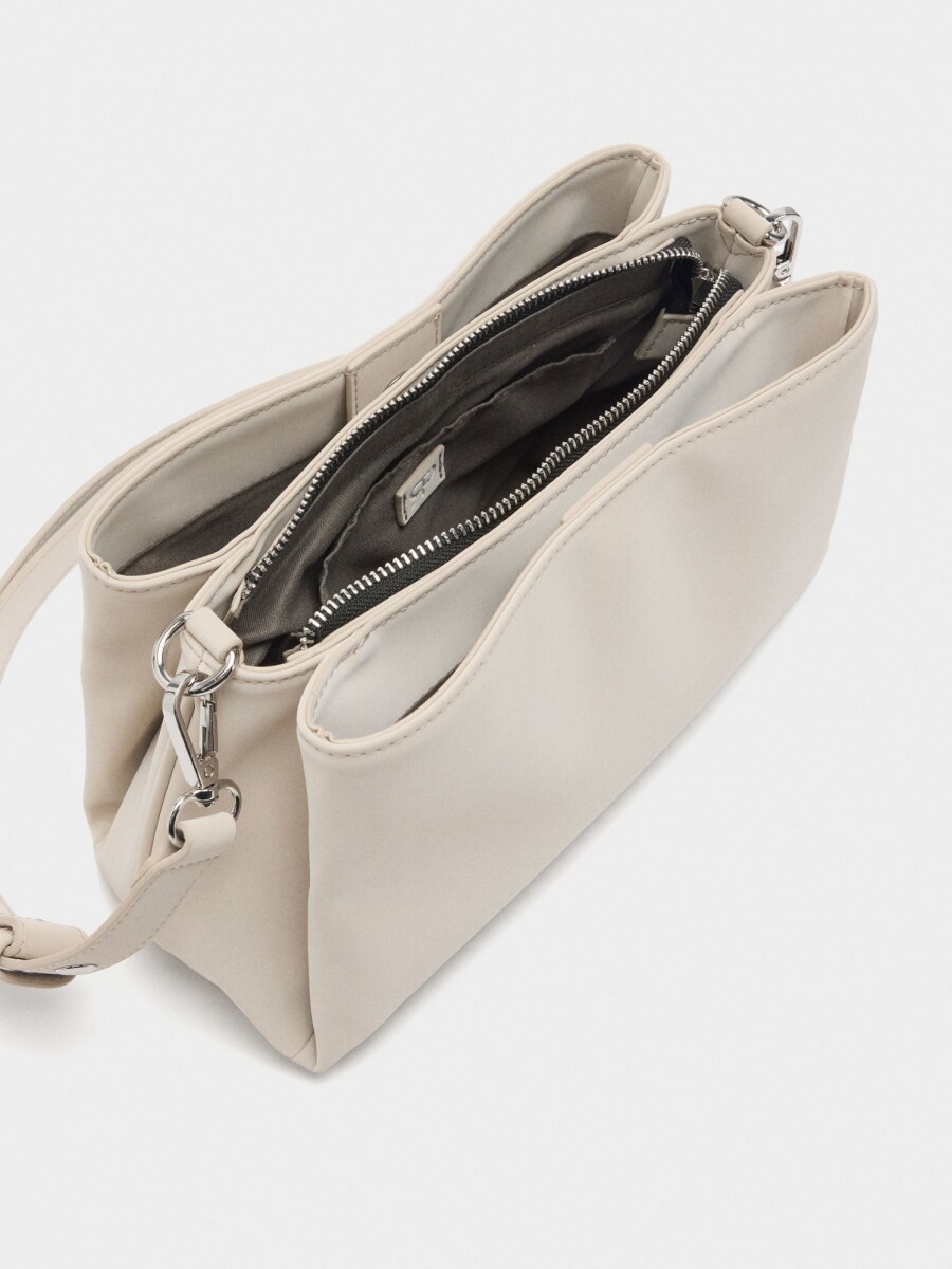 Bolso De Hombro Con Textura Suave crudo