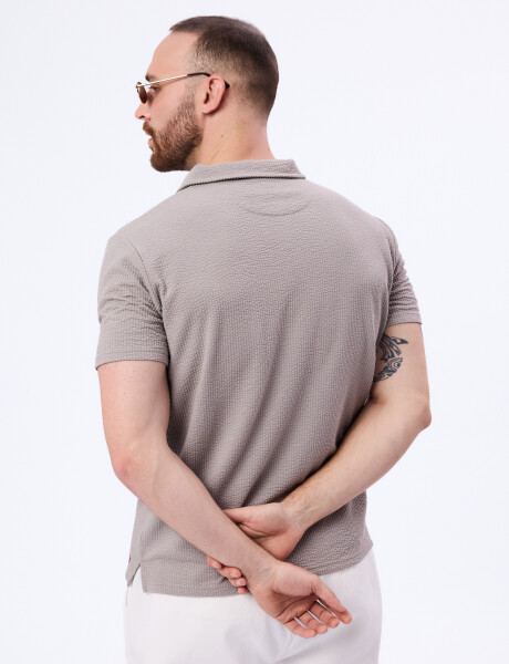 Remera cloque lisa gris