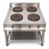 Cocina eléctrica industrial de 4 placas con base Cocina eléctrica industrial de 4 placas con base