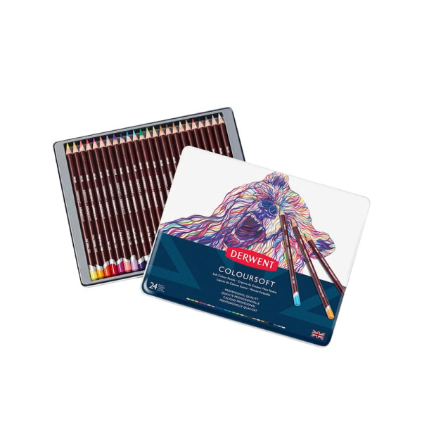 Lápices de colores suaves - Derwent - 24 colores Única