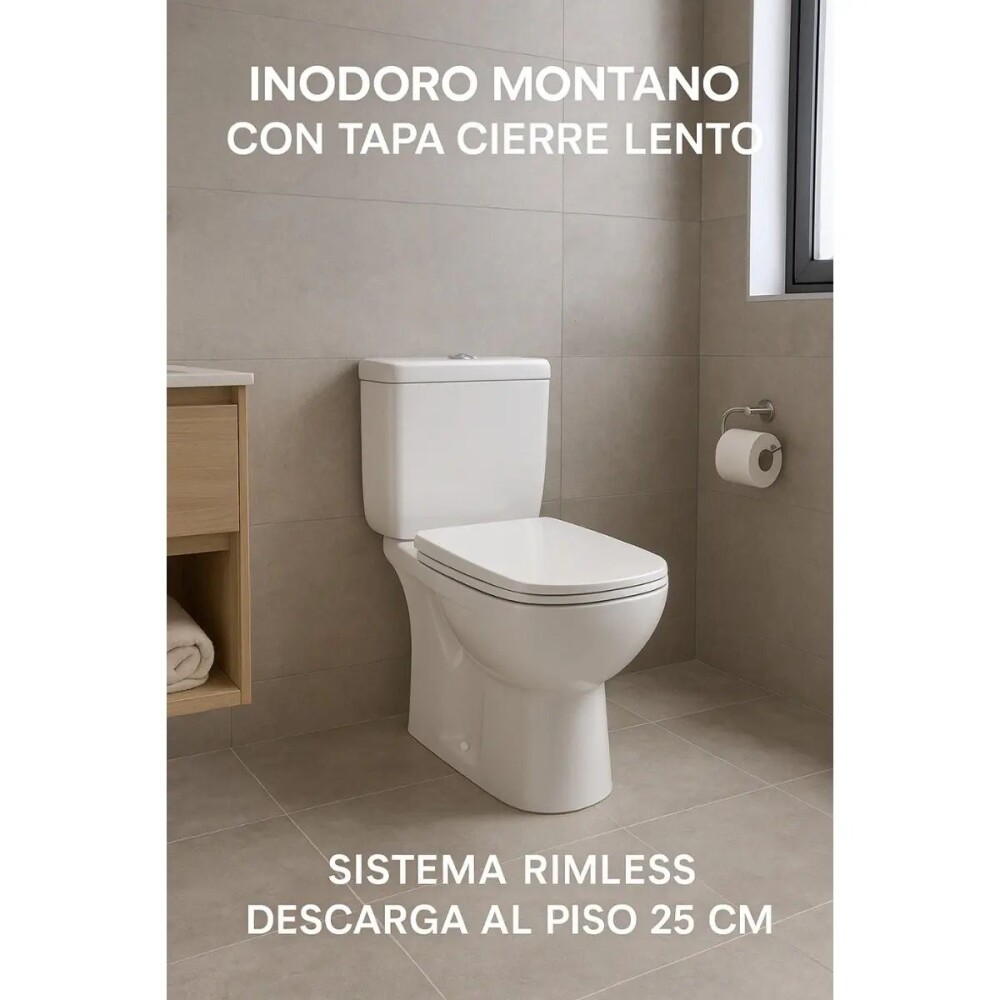Inodoro con mochila y tapa UF NEW Montano Blanco Inodoro Con Mochila Y Tapa Uf New Montano Blanco