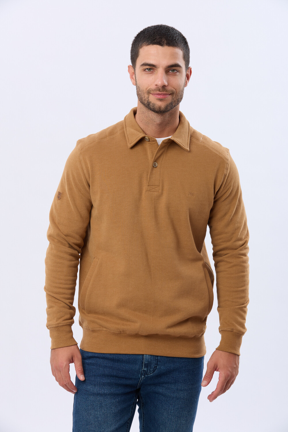 BUZO POLO DE FELPA Mostaza