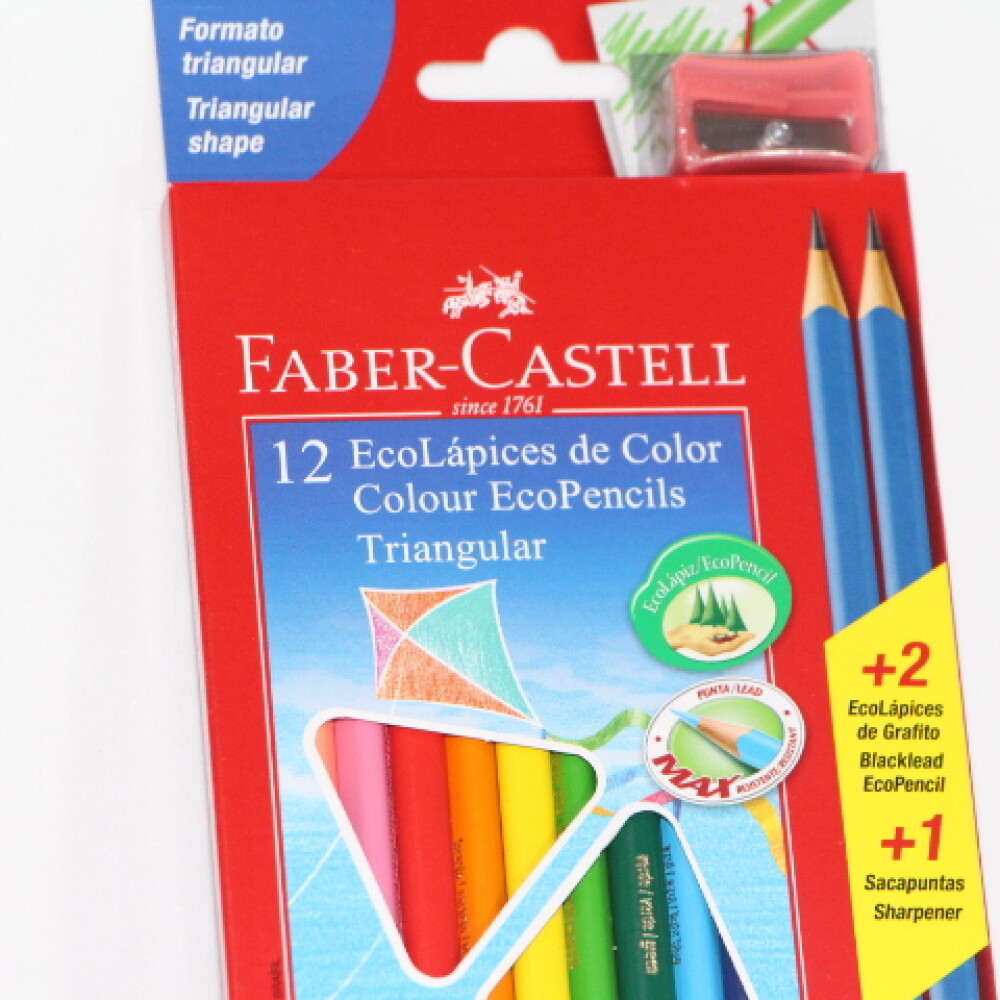 LAPICES FABER 12 COLORES + 2 LAPICES NEGROS + 1 SACAPUNTAS LAPICES FABER 12 COLORES + 2 LAPICES NEGROS + 1 SACAPUNTAS