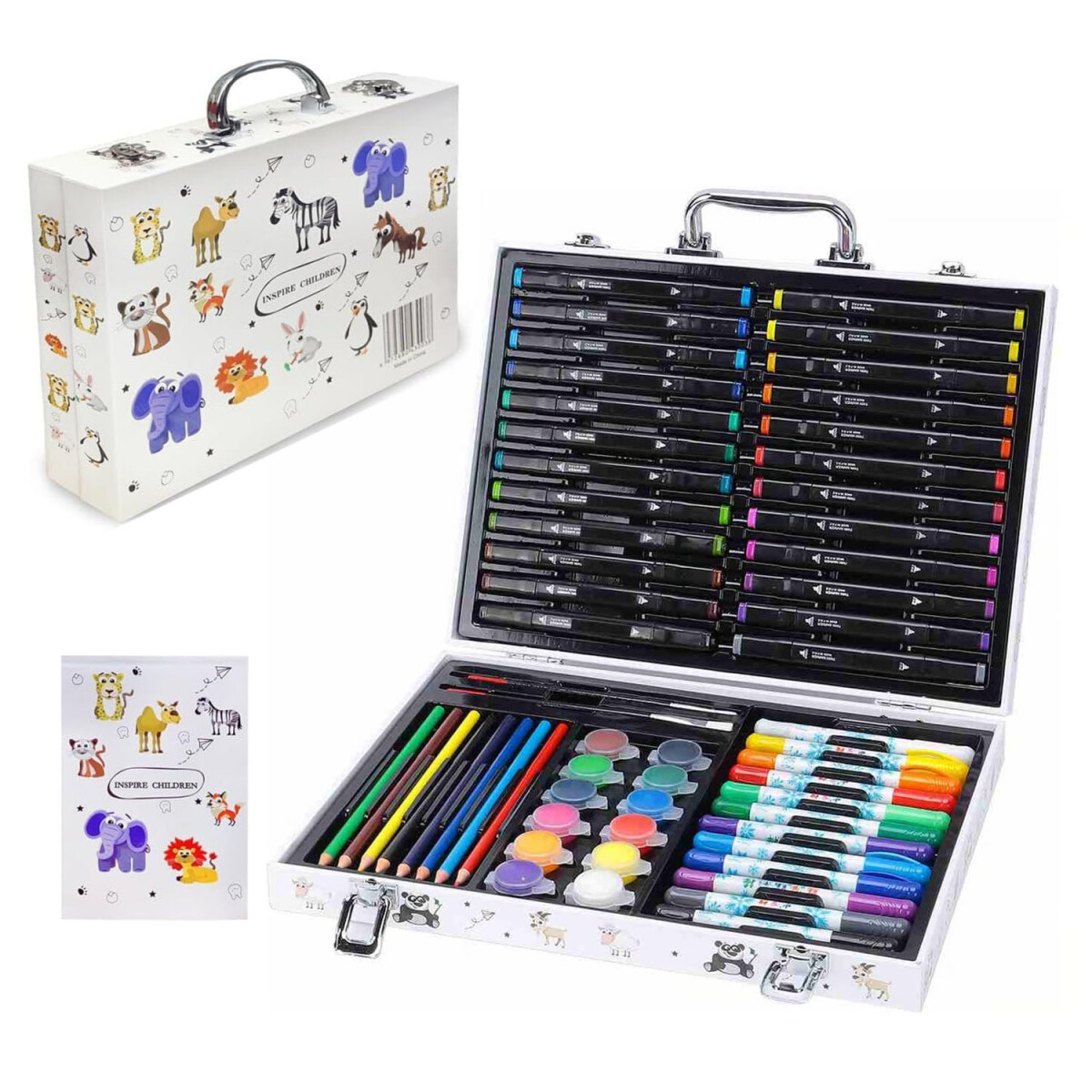 Maletín de Arte y Útiles Escolares Inspire Children 60 Pzas - Multicolor 