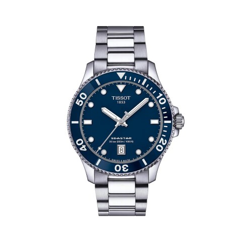 Reloj Tissot T1204101104100 Seastar 1000 40mm de acero Reloj Tissot T1204101104100 Seastar 1000 40mm De Acero