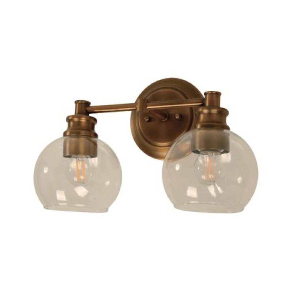 APLIQUE 2L BRONCE DORADO E27 