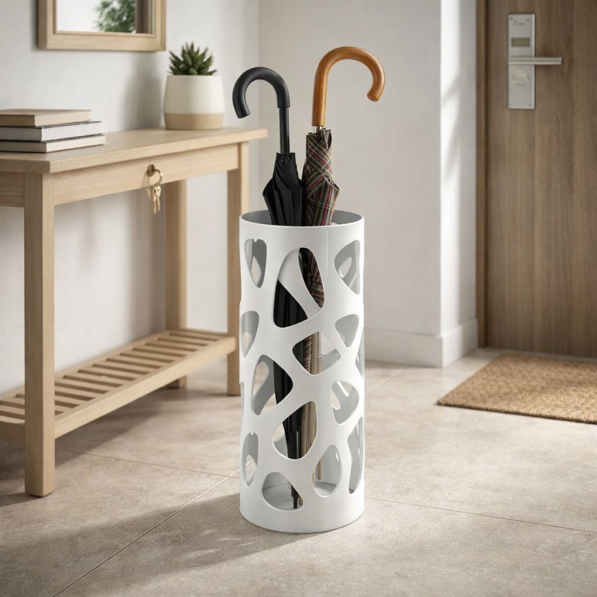 Paraguero de Metal Calado - Blanco 