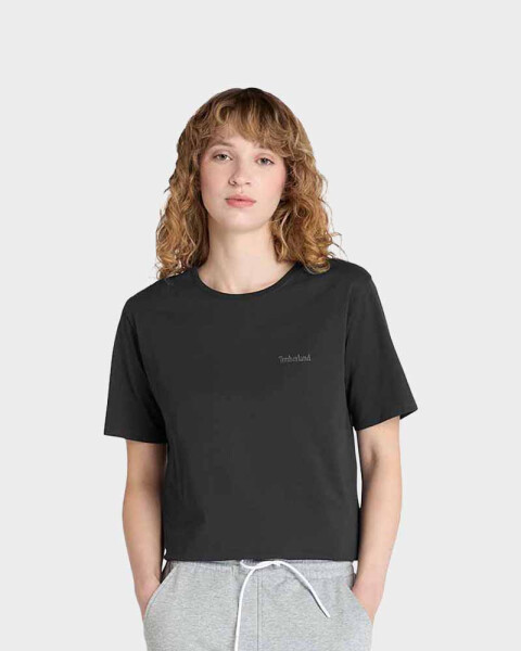 Polo Logo Bordado Mujer Black