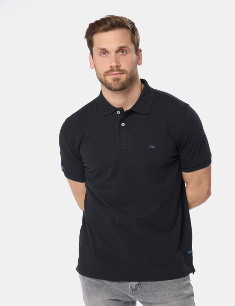 REMERA POLO LISA PIQUÉ Negro