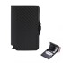 Billetera Tarjetero Dellorean Protección RFID Anticlonación Variante Color Negro