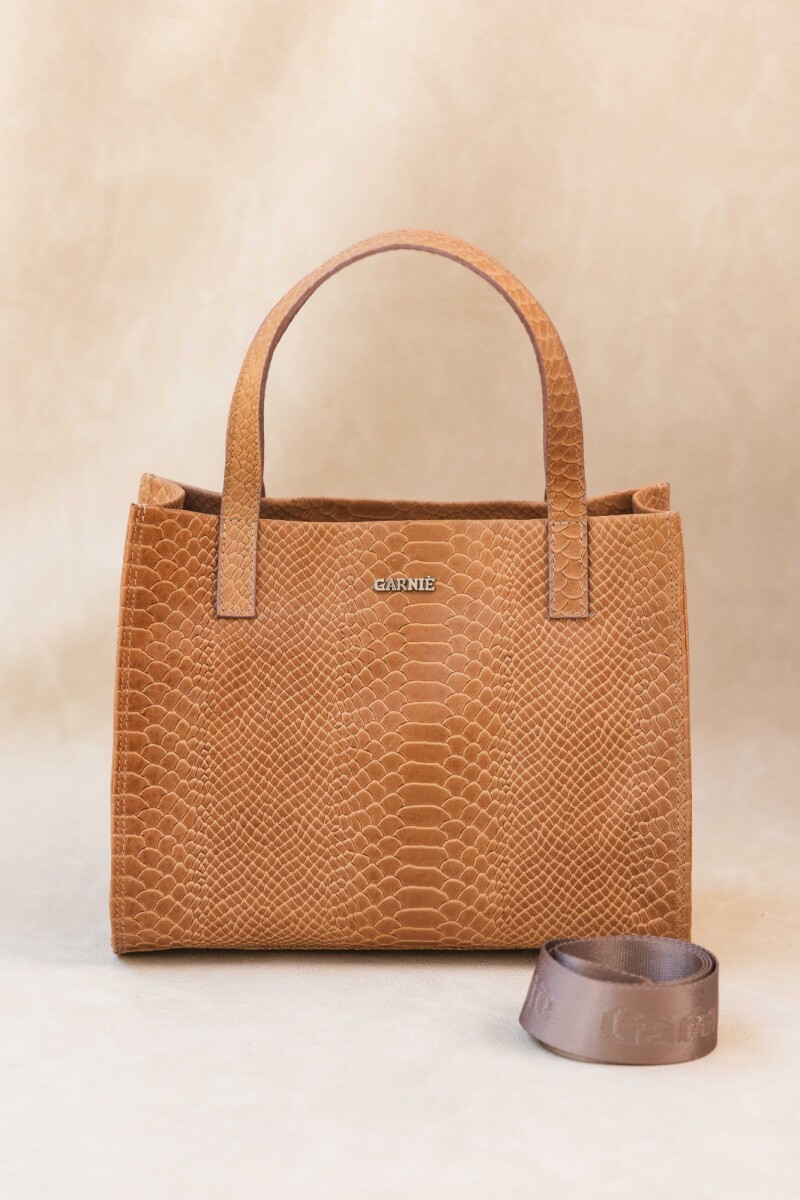 Cartera Bea - Reptil Beige 