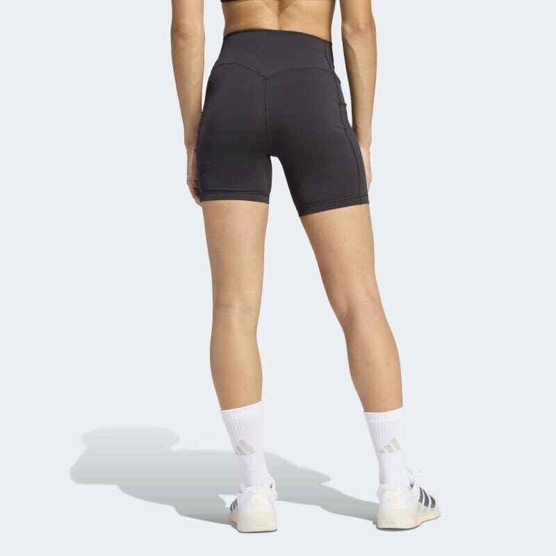 Calza Adidas Corta Optime Workout 3 Rayas Negro