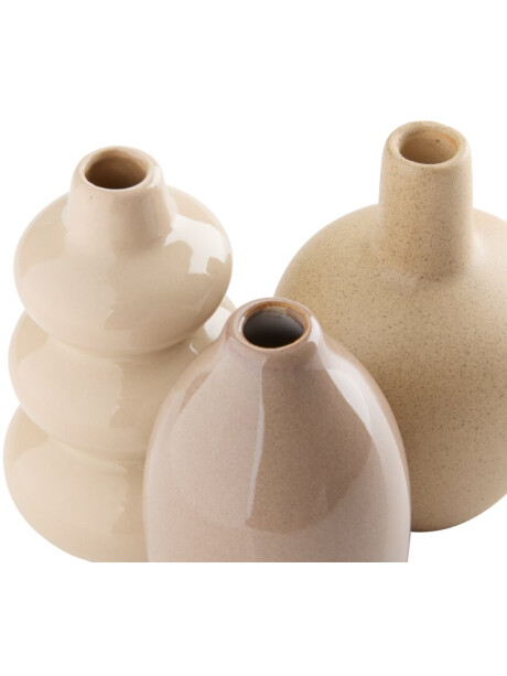 Jarrón AMUNDSEN Ø6xH10 cm beige 3 piezas/paquete Jarrón AMUNDSEN Ø6xH10 cm beige 3 piezas/paquete