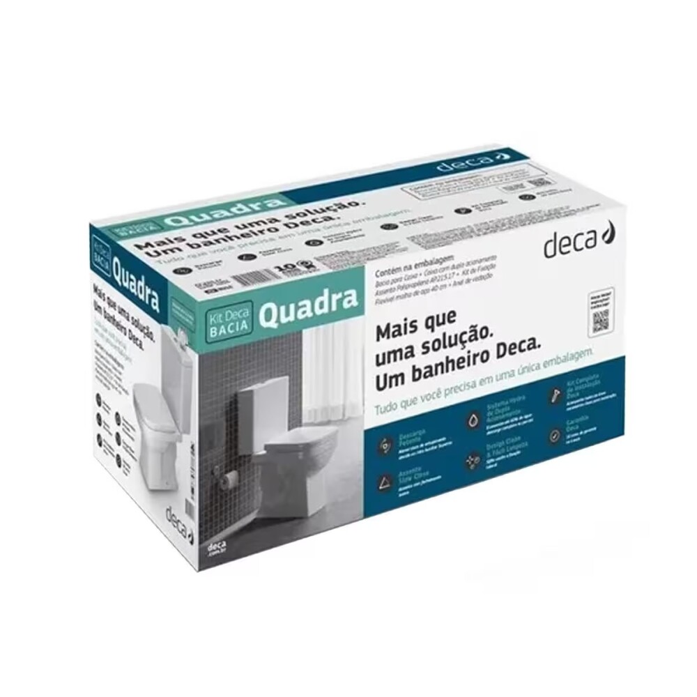 Kit completo inodoro con mochila dual Quadra Kit Completo Inodoro Con Mochila Dual Quadra