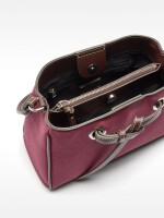 Bolso Bandolera Efecto Piel burdeos
