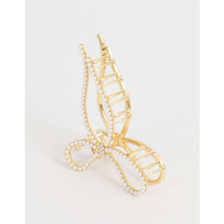 Broche Con moño Dorado