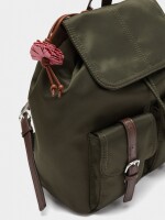 Mochila De Nylon Con Colgante caqui
