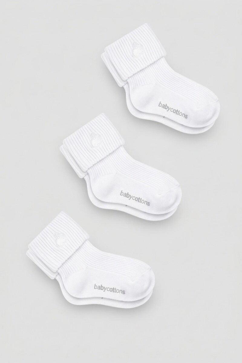 SET X3 MEDIA CON PUÑO CON LOGO Blanco