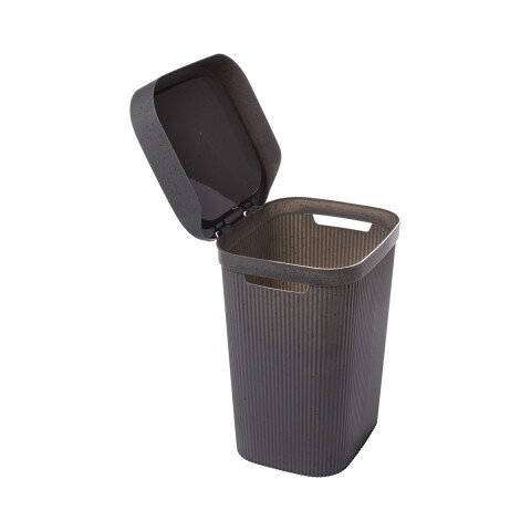 Basurero de Plástico con Relieve 4,5 L GRIS