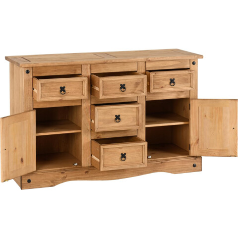 APARADOR 2 PUERTAS 5 CAJONES CERA NATURAL P5401 APARADOR 2 PUERTAS 5 CAJONES CERA NATURAL P5401