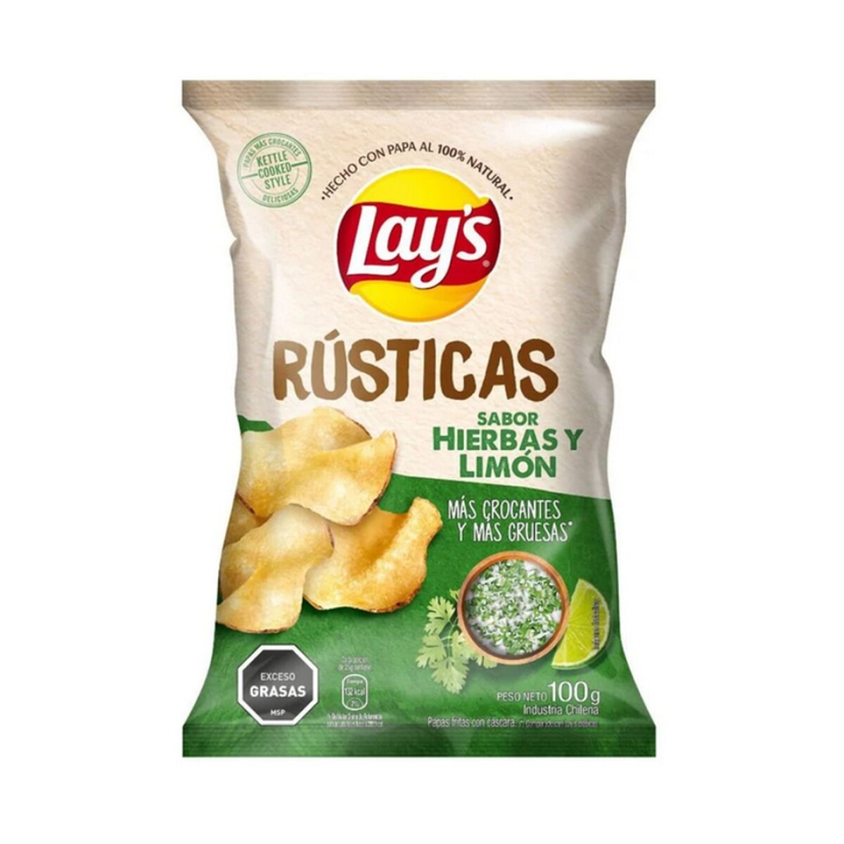 LAYS RUSTICAS HIERBAS 100G 