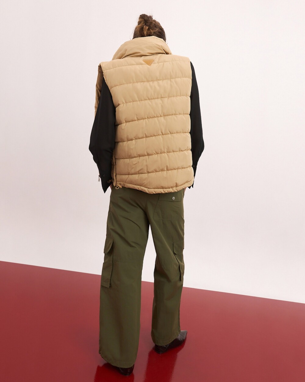 Campera Ellie Negro Camel