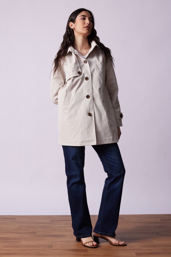Gabardina Impermeable BEIGE CLARO