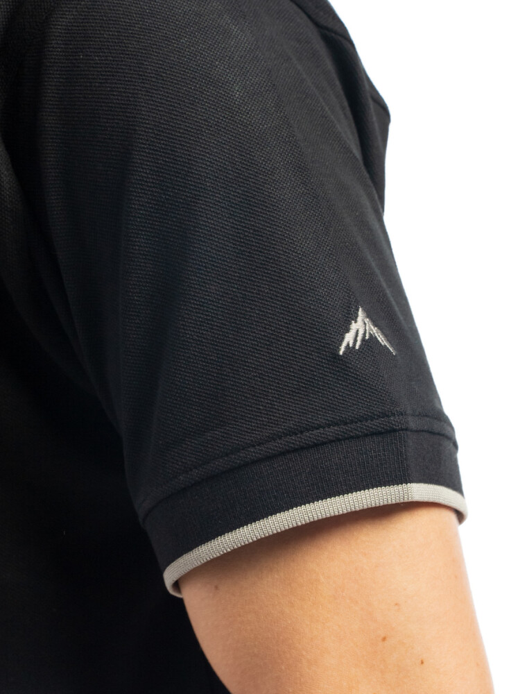 Remera Polo Algodón Negro