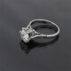Anillo En Oro Blanco 18K Y Brillante Anillo En Oro Blanco 18K Y Brillante
