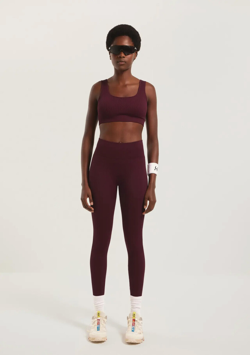 CALZA SPORT SIN COSTURA - BORDEAUX 