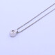 Cadena oro 18k blanco veneciana con dije pasante con brillante. Cadena oro 18k blanco veneciana con dije pasante con brillante.