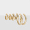 Aros Argollas Set Chunky Edition Set De Argollas Chunky Edition - Dorado