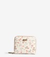Billetera Con Cierre Estampado Flores