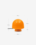 Lámpara de mesa Reig de cristal naranja