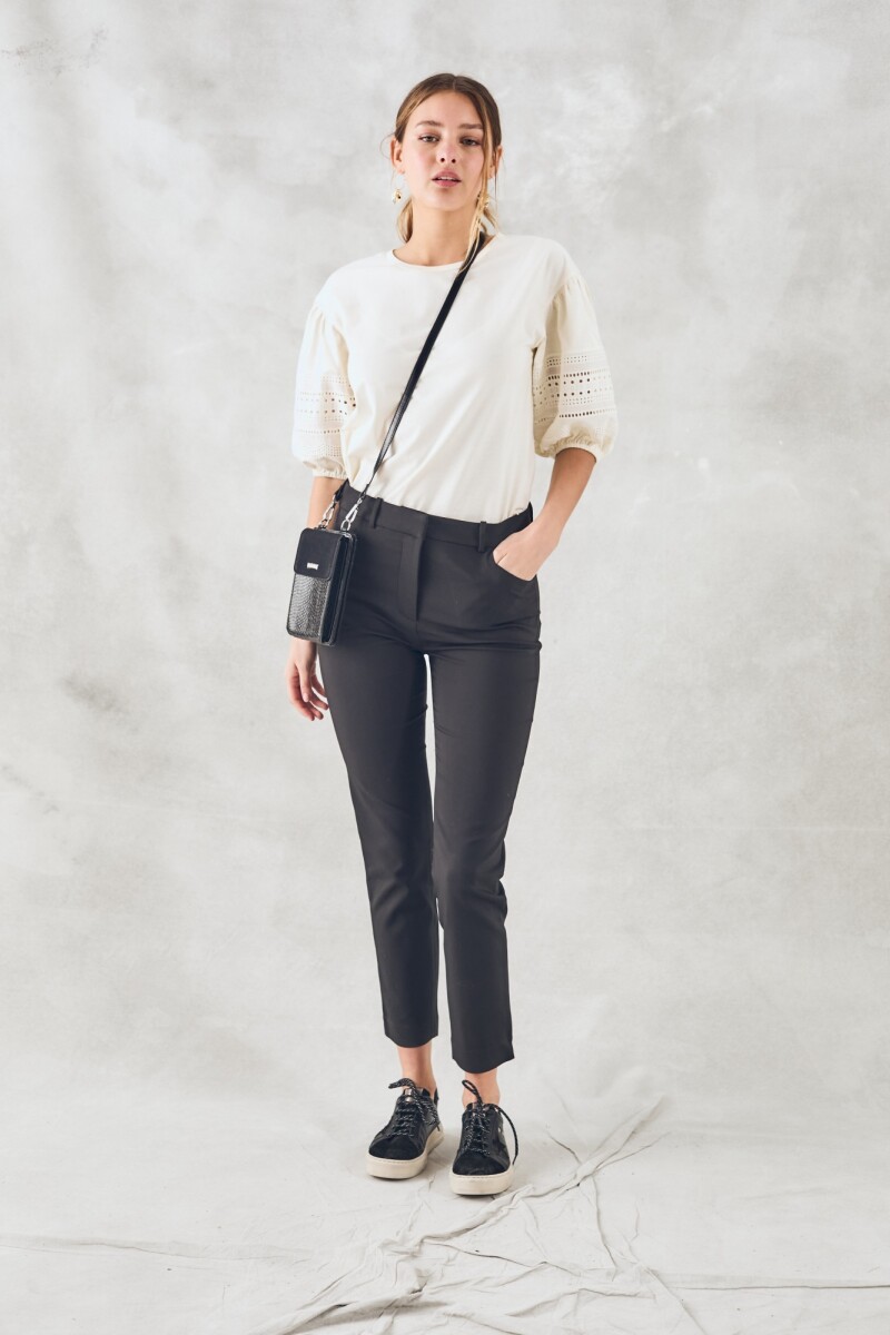 Pantalon Algodon Spandex Negro