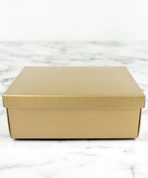 Caja+tapa 34x25x12 cm. SKIN ORO