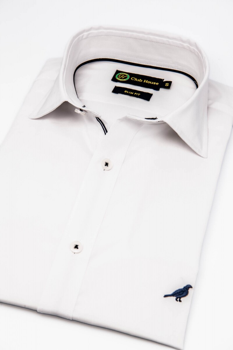 Camisa Short collar Slim Fit- - Como 